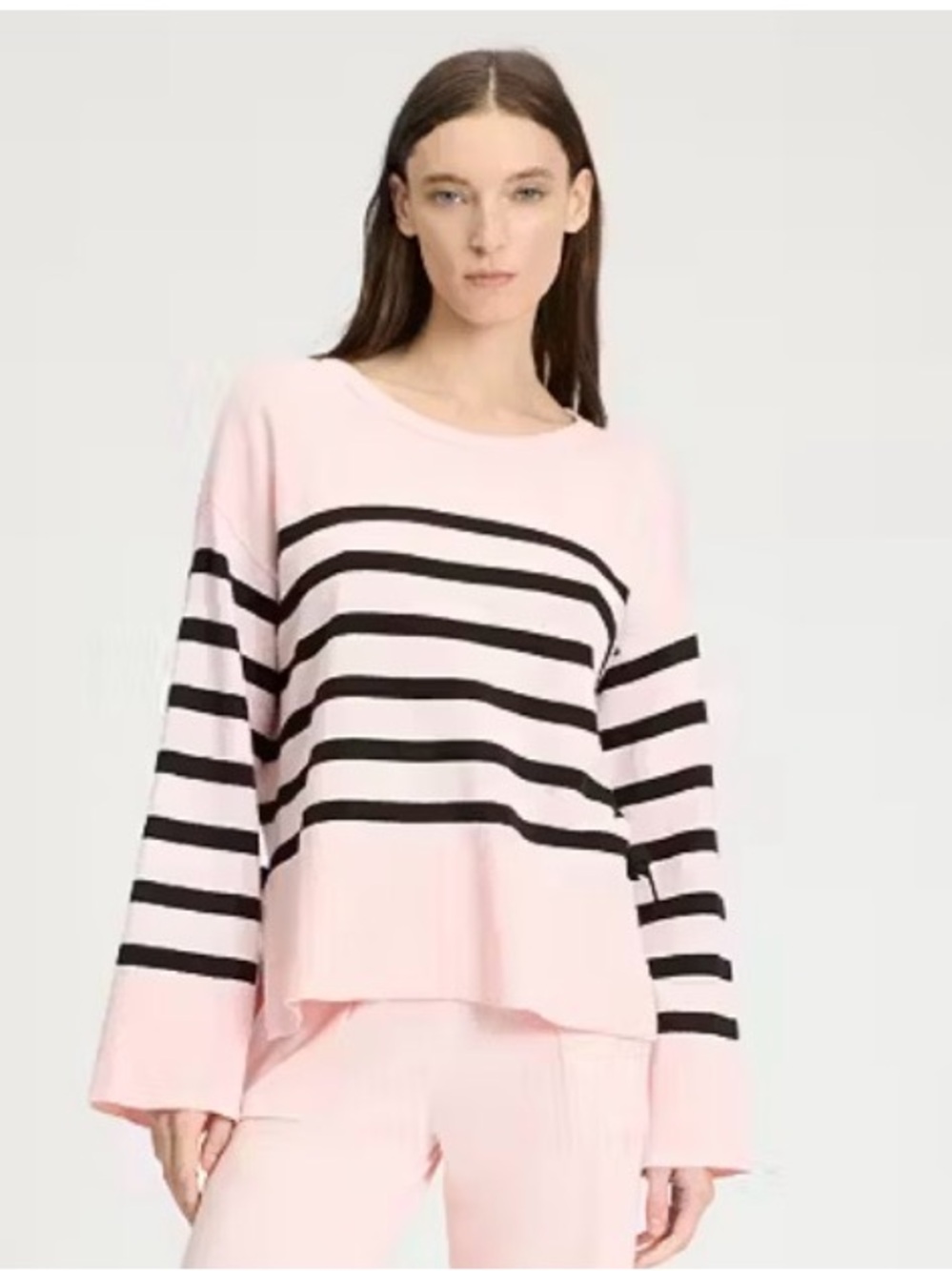 Kate Spade Pink & Black Stripe Sweater Top